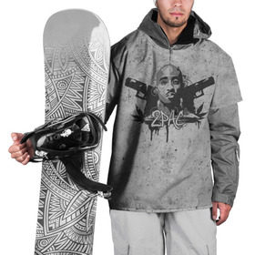 Накидка на куртку 3D с принтом 2Pac , 100% полиэстер |  | Тематика изображения на принте: rap | tupac shakur | тупак шакур | хип хоп