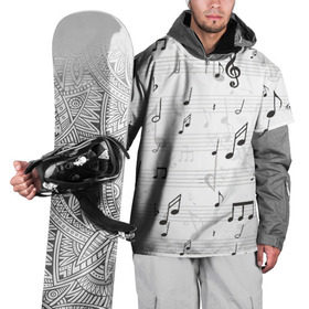 Накидка на куртку 3D с принтом ноты , 100% полиэстер |  | музыка | ноты | струны