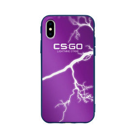 Чехол для Apple iPhone X силиконовый матовый с принтом cs:go - Lightning Strike Style (Удар молнии) , Силикон | Печать на задней стороне чехла, без боковой панели | cs | csgo | go | волны | город | градиент | дождь | желтый | камуфляж.север | кровь | кс | молния | паутина | розовый | тигр | узор | урбан