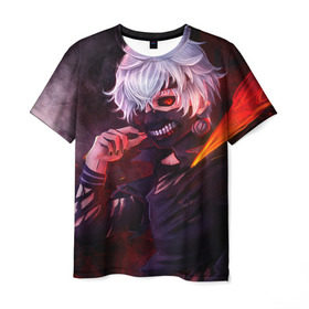 Мужская футболка 3D с принтом Tokyo Ghoul , 100% полиэфир | прямой крой, круглый вырез горловины, длина до линии бедер | anime | ghoul | tokyo | tokyo ghoul | гуль