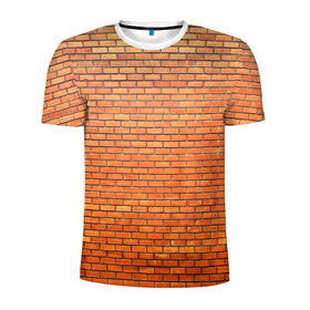 Мужская футболка 3D спортивная с принтом Кирпичная стена , 100% полиэстер с улучшенными характеристиками | приталенный силуэт, круглая горловина, широкие плечи, сужается к линии бедра | камень | кирпич | стена