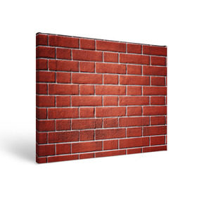 Холст прямоугольный с принтом Красный кирпич , 100% ПВХ |  | Тематика изображения на принте: бетон | камень | кирпич | мощь | стена | строительство | стройка | цемент