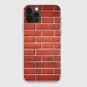 Чехол для iPhone 12 Pro с принтом Красный кирпич , силикон | область печати: задняя сторона чехла, без боковых панелей | Тематика изображения на принте: бетон | камень | кирпич | мощь | стена | строительство | стройка | цемент