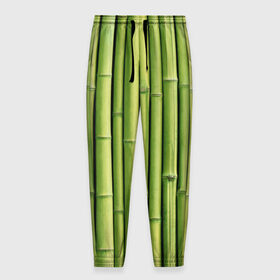 Мужские брюки 3D с принтом Бамбук , 100% полиэстер | манжеты по низу, эластичный пояс регулируется шнурком, по бокам два кармана без застежек, внутренняя часть кармана из мелкой сетки | Тематика изображения на принте: бамбук | дерево | джунгли | кустарник | надёжность | прочность | стена