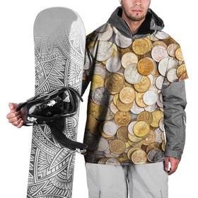 Накидка на куртку 3D с принтом Российские монетки , 100% полиэстер |  | money | валюта | деньги | копейка | лавэ | мелочёвка | мелочь | монетки | монеты | россия | рубль | филки