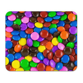 Коврик прямоугольный с принтом Цветные конфетки , натуральный каучук | размер 230 х 185 мм; запечатка лицевой стороны | вкусняшки | драже | конфеты | лакомство | сладости | шоколад