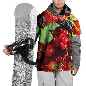 Накидка на куртку 3D с принтом Любимые ягоды , 100% полиэстер |  | Тематика изображения на принте: вкусно | голубика | дача | деревня | ежевика | зелень | клубника | малина | огород | полезно | сад | смородина | сок | фрукты | черника | шиповник | ягоды