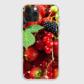 Чехол для iPhone 12 Pro Max с принтом Любимые ягоды , Силикон |  | Тематика изображения на принте: вкусно | голубика | дача | деревня | ежевика | зелень | клубника | малина | огород | полезно | сад | смородина | сок | фрукты | черника | шиповник | ягоды