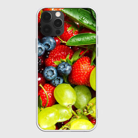 Чехол для iPhone 12 Pro Max с принтом Вкусные ягоды , Силикон |  | Тематика изображения на принте: виноград | вкусно | голубика | дача | деревня | ежевика | клубника | малина | огород | полезно | рябина | сад | смородина | сок | фрукты | черника | ягоды