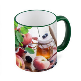 Кружка 3D с принтом Персики , керамика | ёмкость 330 мл | ваза | витамины | здоровье | лакомство | мёд | овощи | персики | сладости | тарелка | фрукты | черника | ягоды