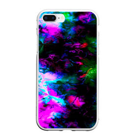 Чехол для iPhone 7Plus/8 Plus матовый с принтом Цветные волны , Силикон | Область печати: задняя сторона чехла, без боковых панелей | абстракция | иллюзии | краска | текстуры | цветные