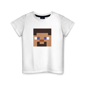 Детская футболка хлопок с принтом Minecraft , 100% хлопок | круглый вырез горловины, полуприлегающий силуэт, длина до линии бедер | game | minecraft | игры | маинкрафт | майн | майнкравт | майнкрафт