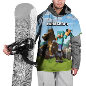Накидка на куртку 3D с принтом Minecraft на коне , 100% полиэстер |  | game | minecraft | игры | маинкрафт | майн | майнкравт | майнкрафт