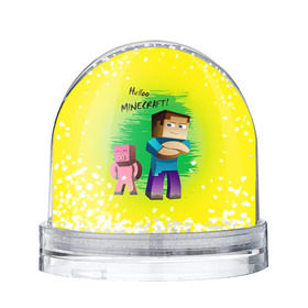 Снежный шар с принтом Helloo Minecraft , Пластик | Изображение внутри шара печатается на глянцевой фотобумаге с двух сторон | game | minecraft | игры | маинкрафт | майн | майнкравт | майнкрафт
