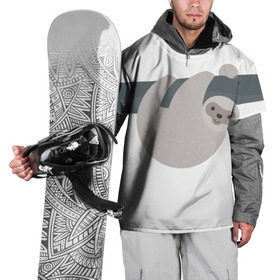 Накидка на куртку 3D с принтом Веселый ленивец , 100% полиэстер |  | Тематика изображения на принте: деревья | животные | ленивец | лень