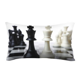 Подушка 3D антистресс с принтом Шахматы , наволочка — 100% полиэстер, наполнитель — вспененный полистирол | состоит из подушки и наволочки на молнии | белая | черная | шахматы