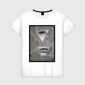 Женская футболка хлопок с принтом Wallface , 100% хлопок | прямой крой, круглый вырез горловины, длина до линии бедер, слегка спущенное плечо | 