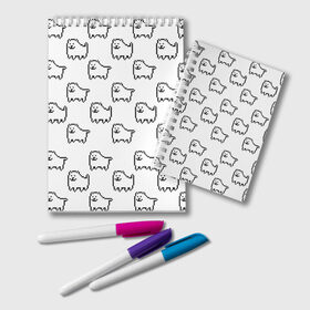 Блокнот с принтом Undertale Annoying dog white , 100% бумага | 48 листов, плотность листов — 60 г/м2, плотность картонной обложки — 250 г/м2. Листы скреплены удобной пружинной спиралью. Цвет линий — светло-серый
 | 8 bit | annoying dog | dog | pixel art | undertale | white