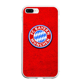 Чехол для iPhone 7Plus/8 Plus матовый с принтом Бавария лого , Силикон | Область печати: задняя сторона чехла, без боковых панелей | bayern | munchen | бавария | мюнхен | фк | фк бавария | футбол