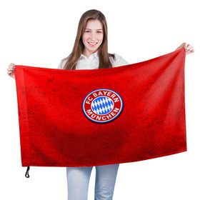 Флаг 3D с принтом Бавария лого , 100% полиэстер | плотность ткани — 95 г/м2, размер — 67 х 109 см. Принт наносится с одной стороны | bayern | munchen | бавария | мюнхен | фк | фк бавария | футбол
