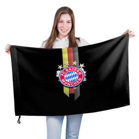Флаг 3D с принтом ФК Бавария , 100% полиэстер | плотность ткани — 95 г/м2, размер — 67 х 109 см. Принт наносится с одной стороны | bayern | munchen | бавария | мюнхен | фк | фк бавария | футбол