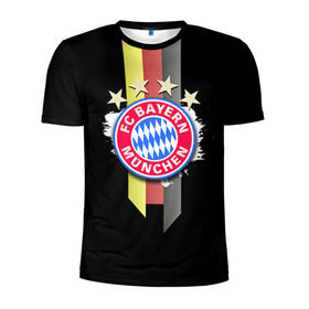 Мужская футболка 3D спортивная с принтом ФК Бавария , 100% полиэстер с улучшенными характеристиками | приталенный силуэт, круглая горловина, широкие плечи, сужается к линии бедра | bayern | munchen | бавария | мюнхен | фк | фк бавария | футбол