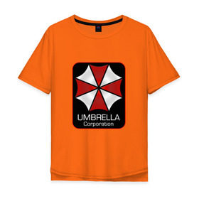 Мужская футболка хлопок Oversize с принтом Umbrella corporation , 100% хлопок | свободный крой, круглый ворот, “спинка” длиннее передней части | resident evil | вирус | зомби