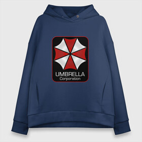 Женское худи Oversize хлопок с принтом Umbrella corporation , френч-терри — 70% хлопок, 30% полиэстер. Мягкий теплый начес внутри —100% хлопок | боковые карманы, эластичные манжеты и нижняя кромка, капюшон на магнитной кнопке | resident evil | вирус | зомби