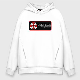 Мужское худи Oversize хлопок с принтом Umbrella corporation Нашивка-2 , френч-терри — 70% хлопок, 30% полиэстер. Мягкий теплый начес внутри —100% хлопок | боковые карманы, эластичные манжеты и нижняя кромка, капюшон на магнитной кнопке | resident evil | вирус | зомби