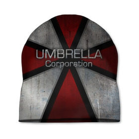 Шапка 3D с принтом Umbrella corps , 100% полиэстер | универсальный размер, печать по всей поверхности изделия | Тематика изображения на принте: resident evil | вирус | зомби