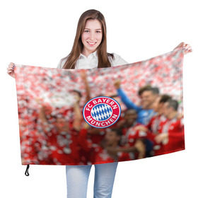 Флаг 3D с принтом Бавария , 100% полиэстер | плотность ткани — 95 г/м2, размер — 67 х 109 см. Принт наносится с одной стороны | bavaria | bayern | munchen | munich