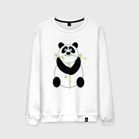 Мужской свитшот хлопок с принтом Весёлая панда , 100% хлопок |  | бамбук