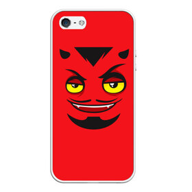 Чехол силиконовый для Телефон Apple iPhone 5/5S с принтом Дьявол , Силикон | Область печати: задняя сторона чехла, без боковых панелей | дьявол | монстр | прикольные картинки | чёрт
