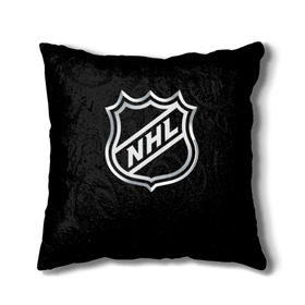 Подушка 3D с принтом NHL , наволочка – 100% полиэстер, наполнитель – холлофайбер (легкий наполнитель, не вызывает аллергию). | состоит из подушки и наволочки. Наволочка на молнии, легко снимается для стирки | nhl | канада | спорт | хоккей | хоккейная лига