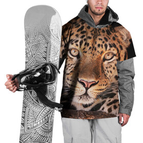 Накидка на куртку 3D с принтом Леопард , 100% полиэстер |  | гепард | грация | дикая кошка | добыча | животные | леопард | ловкость | опасность | пятна | хищник | ягуар