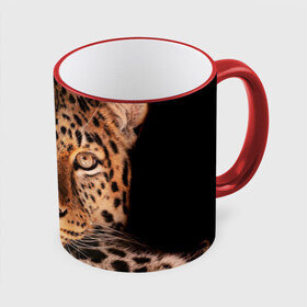 Кружка 3D с принтом Леопард , керамика | ёмкость 330 мл | Тематика изображения на принте: гепард | грация | дикая кошка | добыча | животные | леопард | ловкость | опасность | пятна | хищник | ягуар