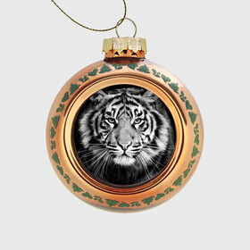 Стеклянный ёлочный шар с принтом Красавец тигр , Стекло | Диаметр: 80 мм | джунгли | дикая кошка | животные | зверь | король | кровь | мясо | опасность | охотник | тигр | хищник | царь | цирк
