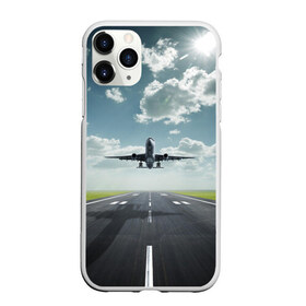 Чехол для iPhone 11 Pro Max матовый с принтом Самолет , Силикон |  | взлет | небо | природа