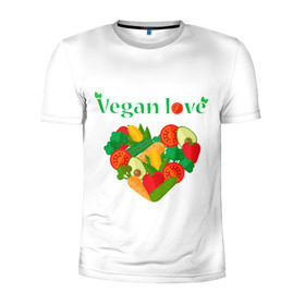 Мужская футболка 3D спортивная с принтом Vegan love , 100% полиэстер с улучшенными характеристиками | приталенный силуэт, круглая горловина, широкие плечи, сужается к линии бедра | Тематика изображения на принте: art | vegan | вегетарианство | любовь | овощи | фрукты