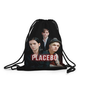 Рюкзак-мешок 3D с принтом Placebo группа , 100% полиэстер | плотность ткани — 200 г/м2, размер — 35 х 45 см; лямки — толстые шнурки, застежка на шнуровке, без карманов и подкладки | placebo | брайан молко | молко | плацебо | плейсибо | плэйсибо