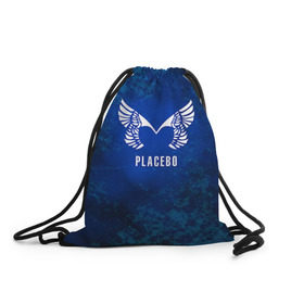 Рюкзак-мешок 3D с принтом Placebo лого , 100% полиэстер | плотность ткани — 200 г/м2, размер — 35 х 45 см; лямки — толстые шнурки, застежка на шнуровке, без карманов и подкладки | placebo | брайан молко | молко | плацебо | плейсибо | плэйсибо