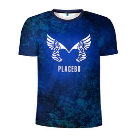 Мужская футболка 3D спортивная с принтом Placebo лого , 100% полиэстер с улучшенными характеристиками | приталенный силуэт, круглая горловина, широкие плечи, сужается к линии бедра | placebo | брайан молко | молко | плацебо | плейсибо | плэйсибо