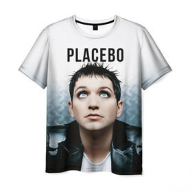 Мужская футболка 3D с принтом Плацебо , 100% полиэфир | прямой крой, круглый вырез горловины, длина до линии бедер | placebo | брайан молко | молко | плацебо | плейсибо | плэйсибо
