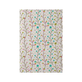 Обложка для паспорта матовая кожа с принтом Цветочные лианы , натуральная матовая кожа | размер 19,3 х 13,7 см; прозрачные пластиковые крепления | весна | лианы | цвета | цветы