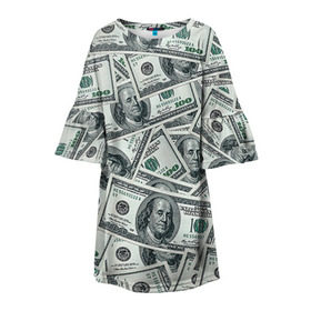 Детское платье 3D с принтом Банкноты , 100% полиэстер | прямой силуэт, чуть расширенный к низу. Круглая горловина, на рукавах — воланы | dollars | swag | бабло | банкноты | деньги | доллары | кеш | сваг | свег | свэг