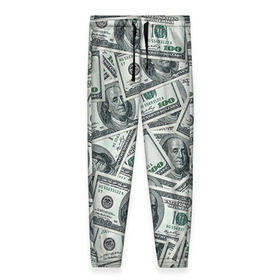 Женские брюки 3D с принтом Банкноты , полиэстер 100% | прямой крой, два кармана без застежек по бокам, с мягкой трикотажной резинкой на поясе и по низу штанин. В поясе для дополнительного комфорта — широкие завязки | dollars | swag | бабло | банкноты | деньги | доллары | кеш | сваг | свег | свэг