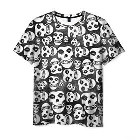 Мужская футболка 3D с принтом Misfits , 100% полиэфир | прямой крой, круглый вырез горловины, длина до линии бедер | misfits | skull | swag | группа | рок | сваг | свег | свэг | череп