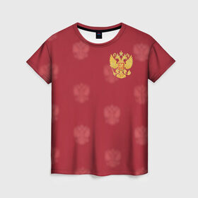 Женская футболка 3D с принтом Сборная России по футболу , 100% полиэфир ( синтетическое хлопкоподобное полотно) | прямой крой, круглый вырез горловины, длина до линии бедер | russia | акинфеев | дзюба | россия | рф | футбол | черышев