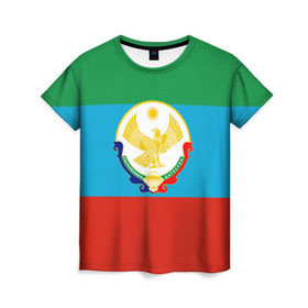 Женская футболка 3D с принтом Дагестан , 100% полиэфир ( синтетическое хлопкоподобное полотно) | прямой крой, круглый вырез горловины, длина до линии бедер | 05 | аварец | аварка | дагестанец | дагестанка | дагистан | кавказ