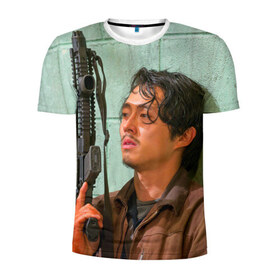 Мужская футболка 3D спортивная с принтом The walking dead , 100% полиэстер с улучшенными характеристиками | приталенный силуэт, круглая горловина, широкие плечи, сужается к линии бедра | 
